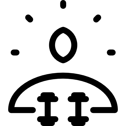 Exercise gym weighing stick man icon