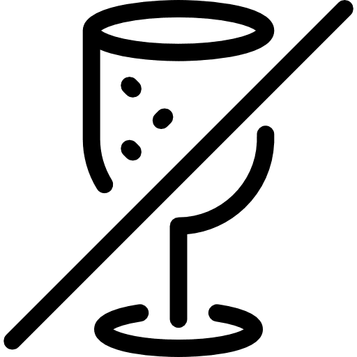 No alcohol alcoholic wine glass icon