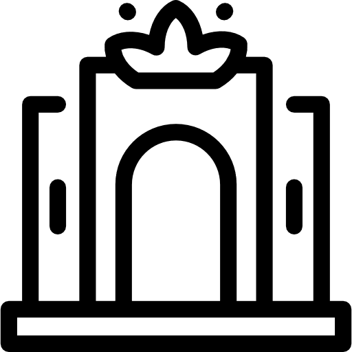 Wellness center building oriental asian icon