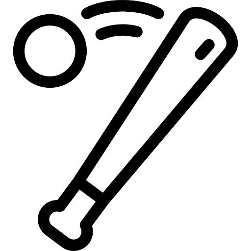 Baseball sports home run exercise icon