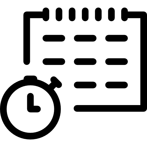 Calendar agenda clock time icon