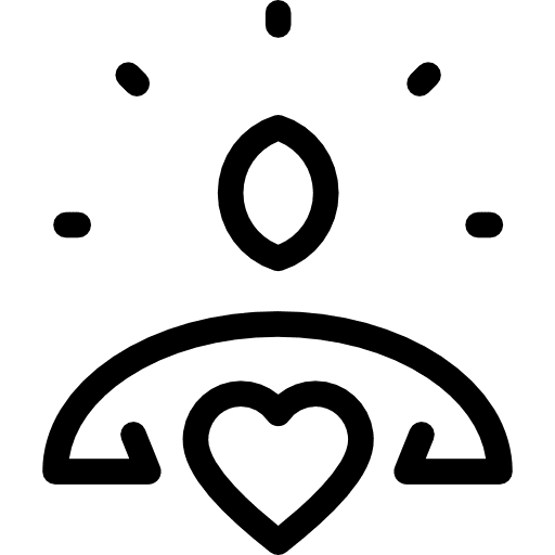 Emotional heart people stick man icon