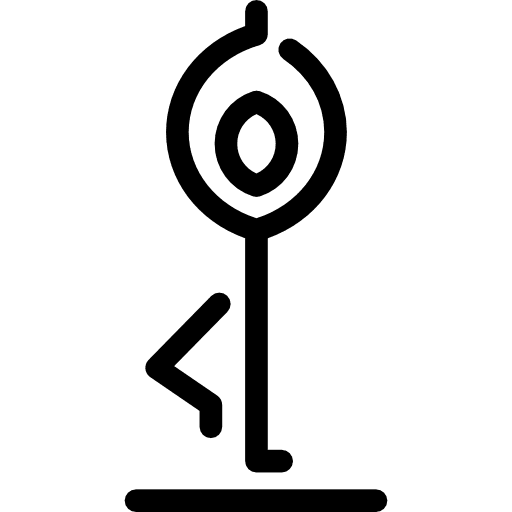 Yoga sports stick man excercising icon