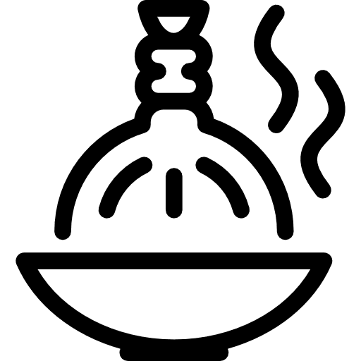 Hot herbal oriental relax medical icon