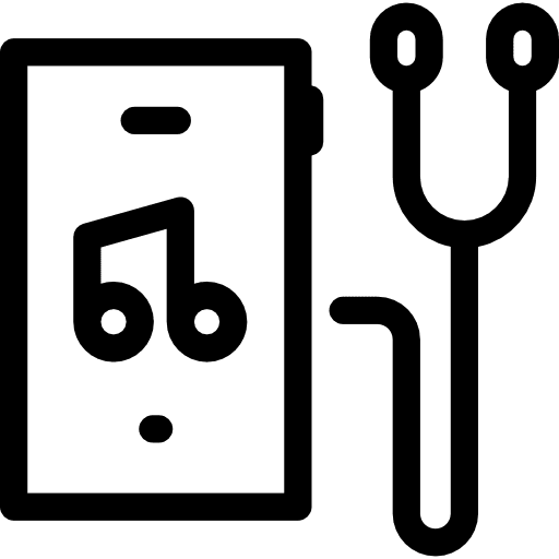 Music walkman earphones musical icon