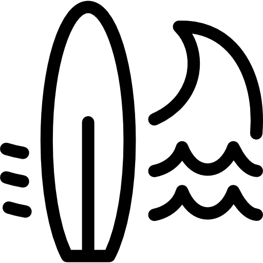 Surfing sport exercise beach icon