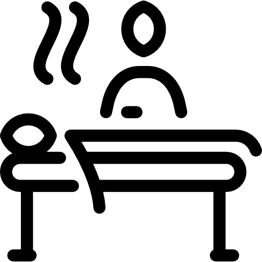 Treatments massage relaxing stick man icon
