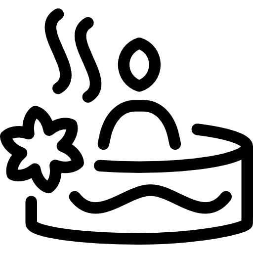 Bath relax spa bathing icon