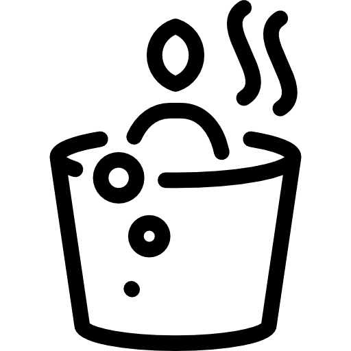 Bathing relax spa stick man icon