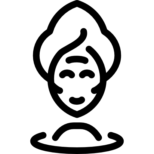 Face treatments relaxing woman people icon