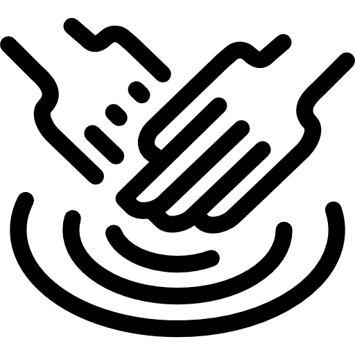 Hand care gestures hands water icon