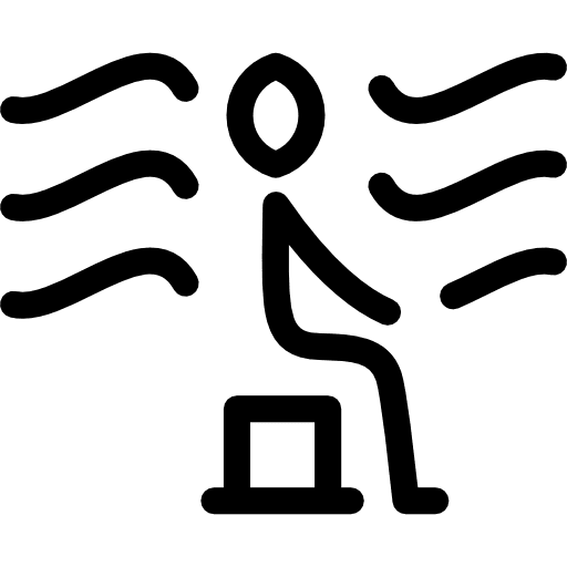 Sauna relaxing spa stick man icon