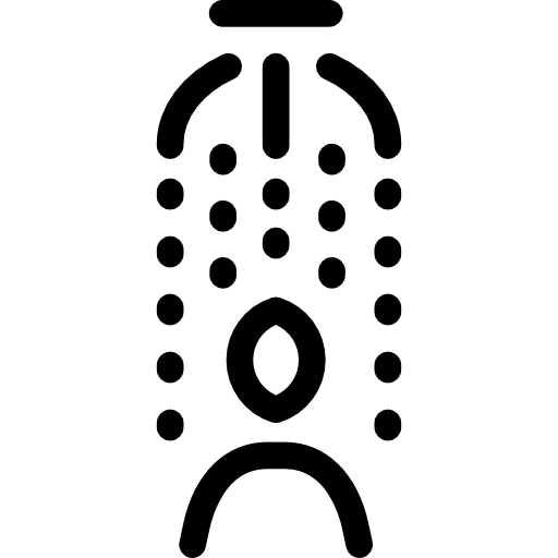 Shower spa stick man relax icon