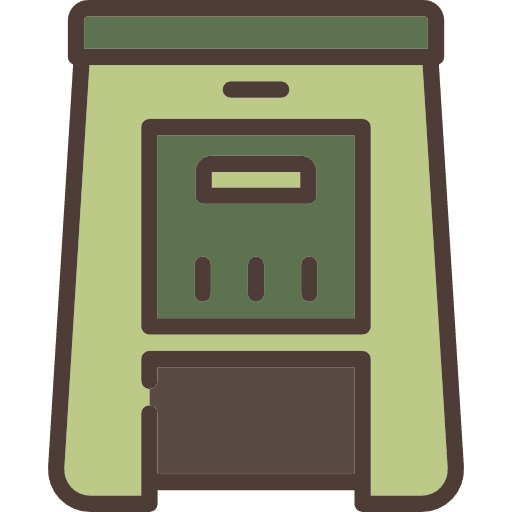 Bin compost bin gardening icon