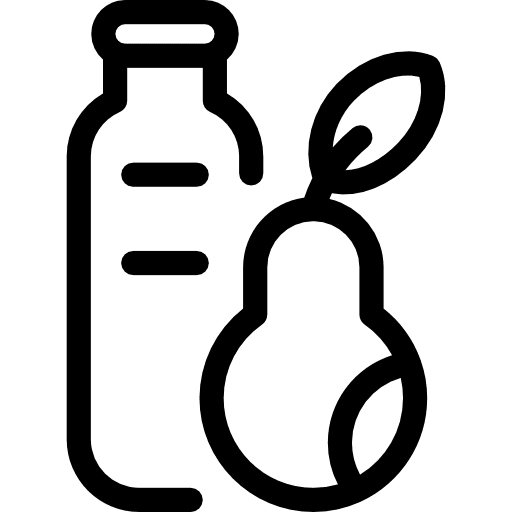 Diet pear organic water icon