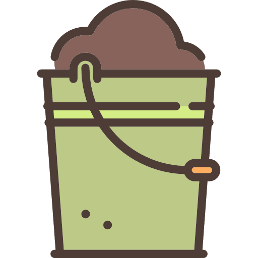 Bucket container pail bucket icon