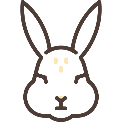 Rabbit animal head bunny icon