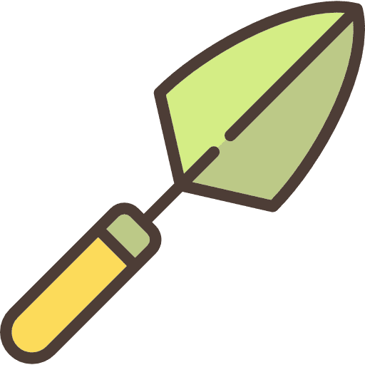 Trowel equipment gardening tools and utensils icon