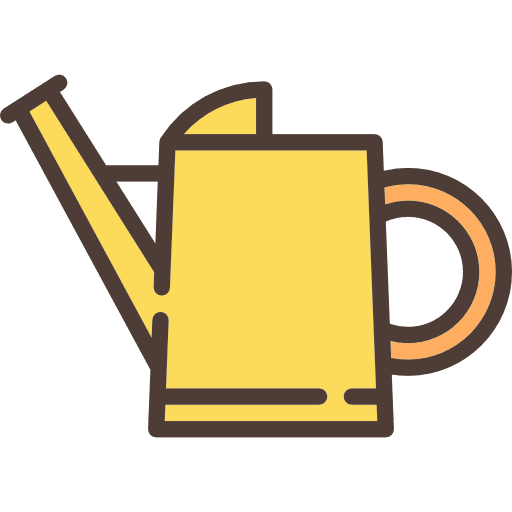 Watering can sprinkle water gardening icon