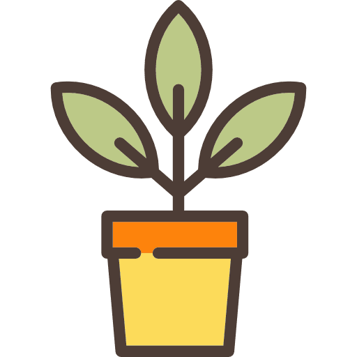 Plant pot garden botanical icon