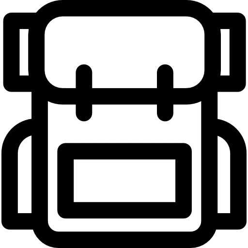 Backpack bags luggage baggage icon