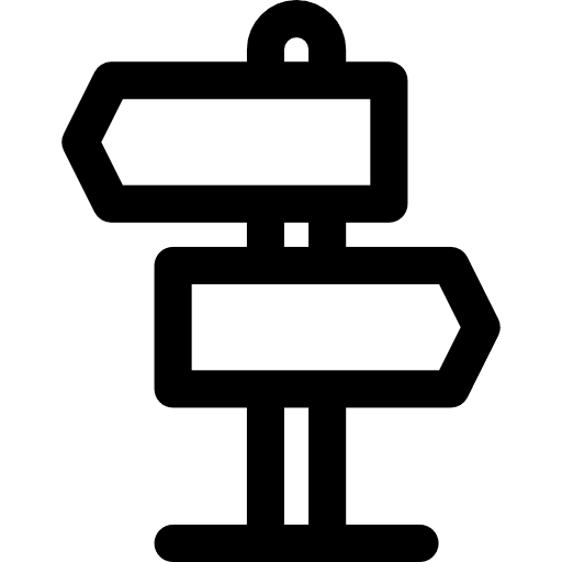 Signal orientation direction signal icon