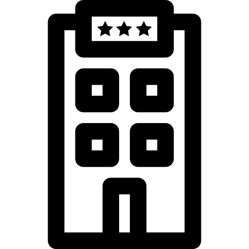 Hotel hotel architecture and city hostel icon