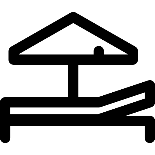 Sunbed summer beach sunbed icon