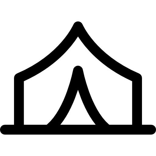 Tent camping forest rural icon