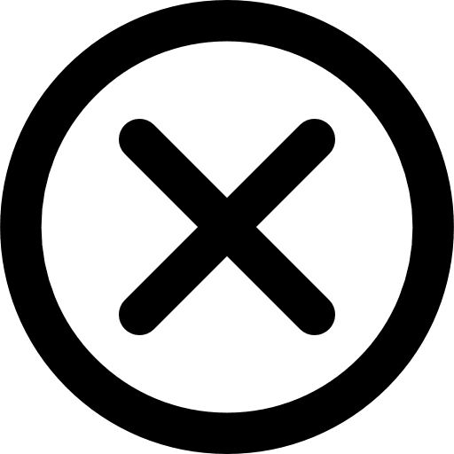 Close forbidden prohibition error icon