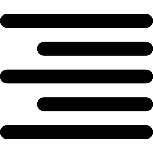 Right align lines interface symbol icon