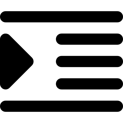 Indent interface symbol indent icon