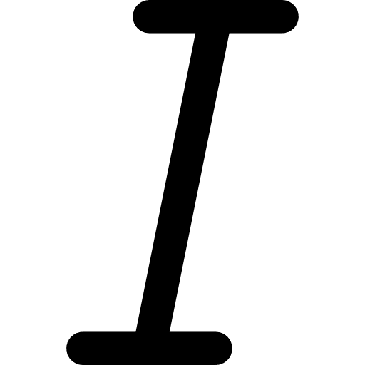 Italic option text format multimedia icon