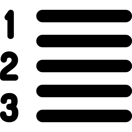 List list 123 lines icon