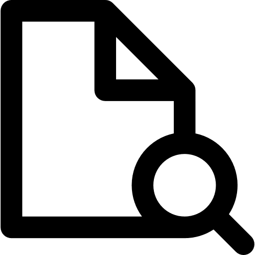 Preview magnifying glass search traceability icon