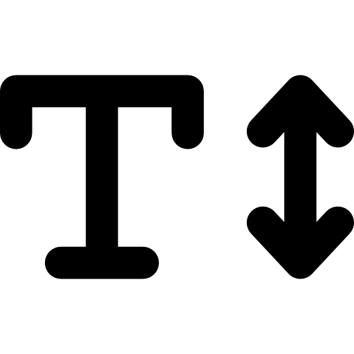 Text height multimedia option multimedia signs icon