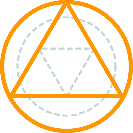 Triangle esoteric shapes and symbols mystic icon