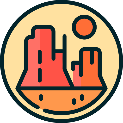 Canyon mountains canyon monuments icon