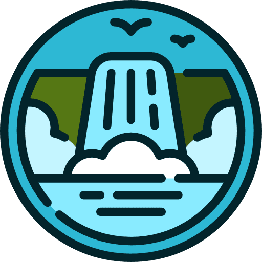 Cascade water nature river icon