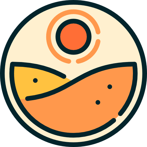Desert sand desert hot icon