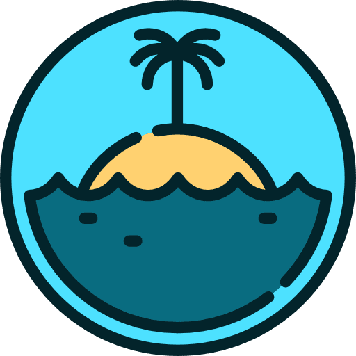 Island landscape island tropical icon