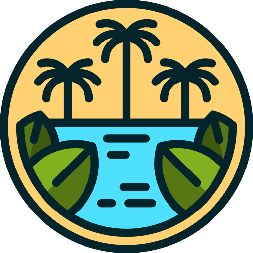 Jungle nature palm tree jungle icon