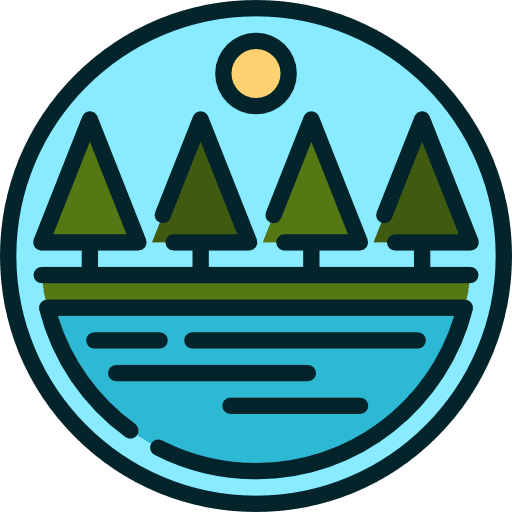 Lake lake rural landscape icon