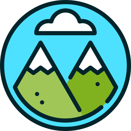 Peaks mountain nature peaks icon