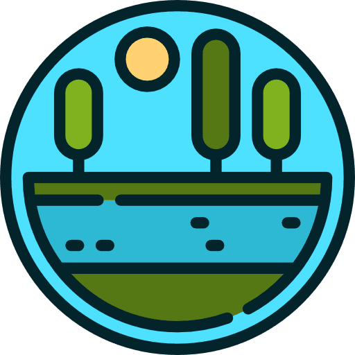 River trees nature landscape icon