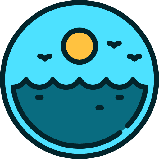 Sea sea sun nature icon