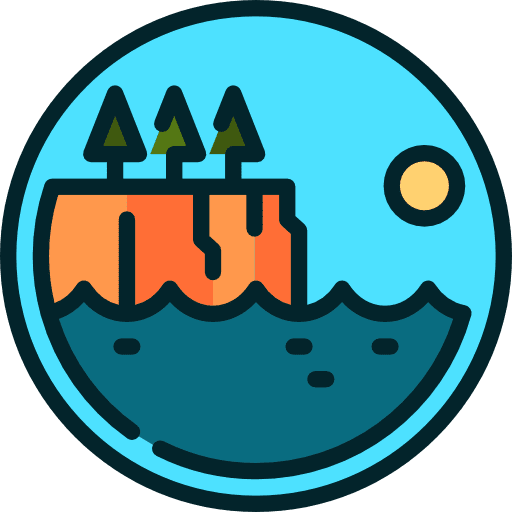 Cliff rocks cliff landscape icon