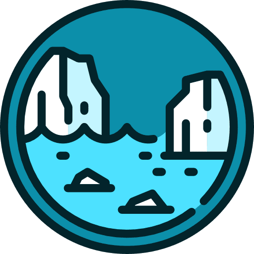 Glacier nature north pole polar icon