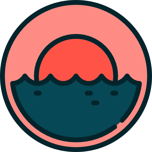 Sunset sun landscape sunset icon