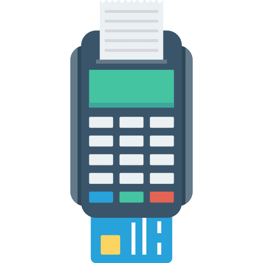 Card machine commerce and shopping shopping store credit card icon
